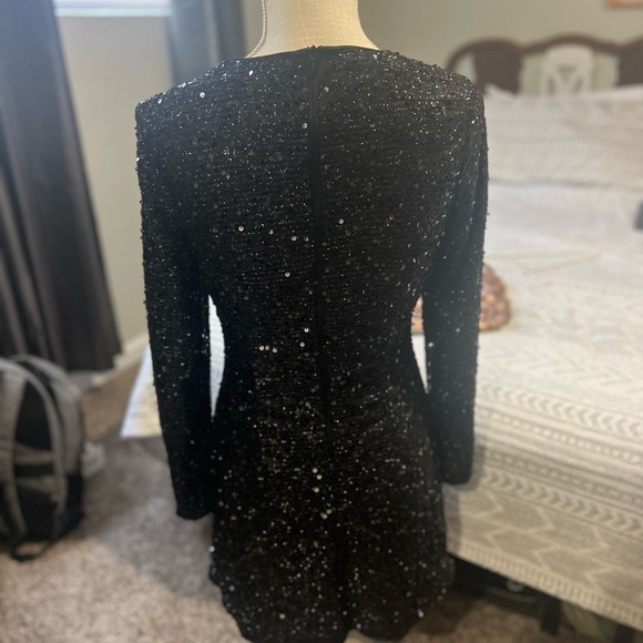 Black sequin cocktail dress, NEW - Picture 3 of 4